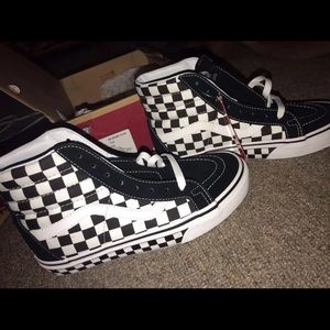 Women’s high top checkered vans